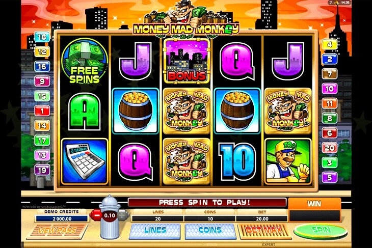 Money Mad Monkey Slot Machine