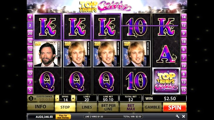 Top Trumps Celebs Slot Machine